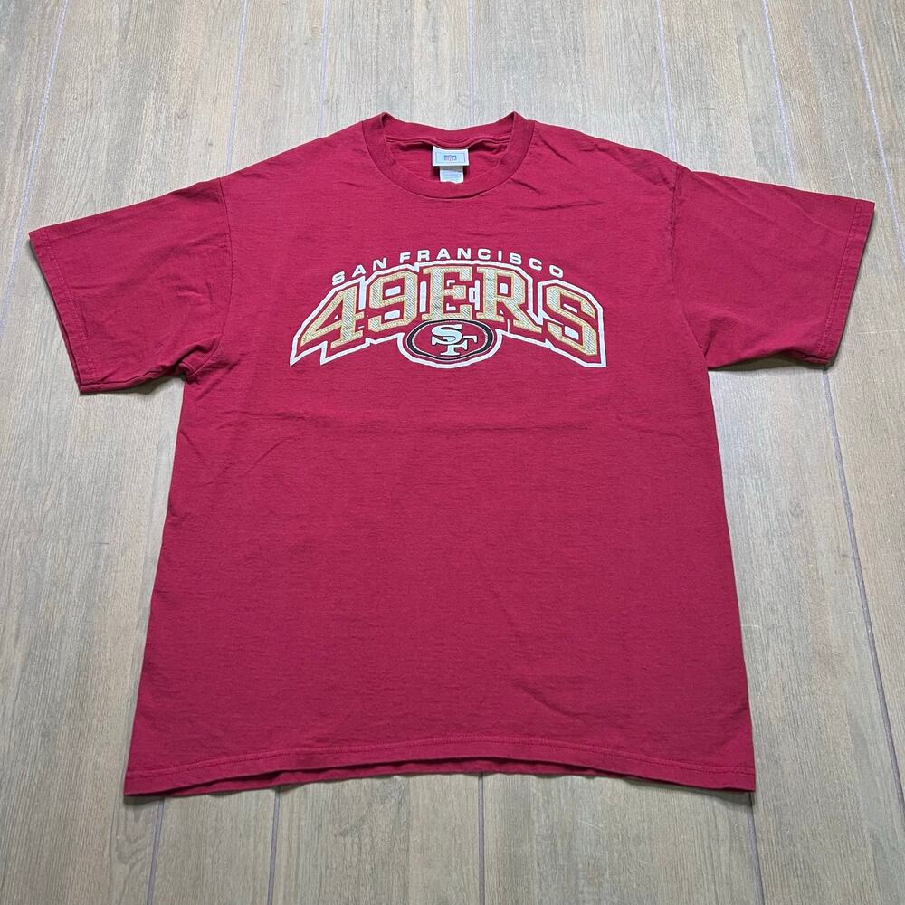 Vintage‎ NFL San Francisco 49ers T Shirt Men Sz Large Y2K 49ERS